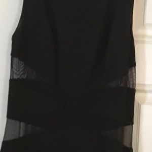 Long black dress with sheer sides